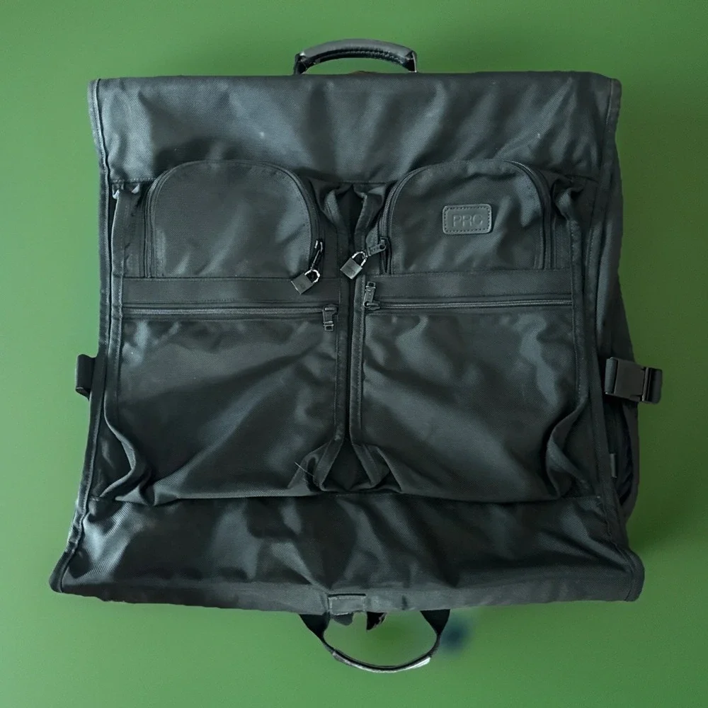 TUMI Black Ballistic Nylon Garment Bag Suiter Bi-Fold Carry-On Luggage